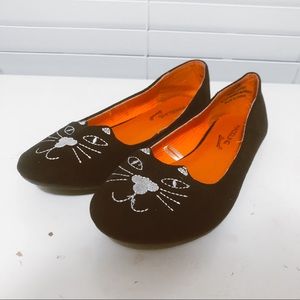 NWOT Madeline Stuart Catty Black Cat Flats Size 7